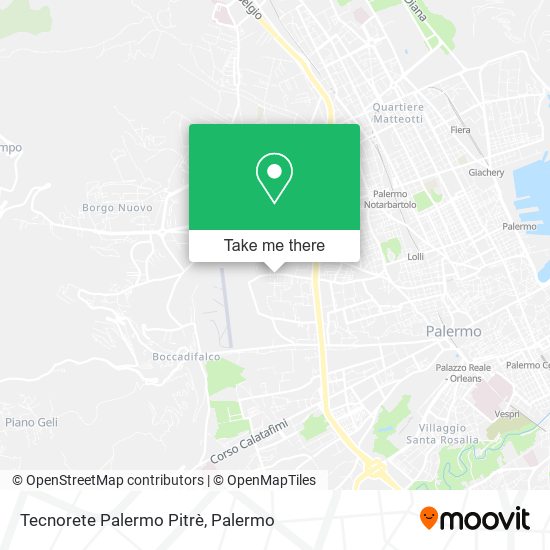 Tecnorete Palermo Pitrè map