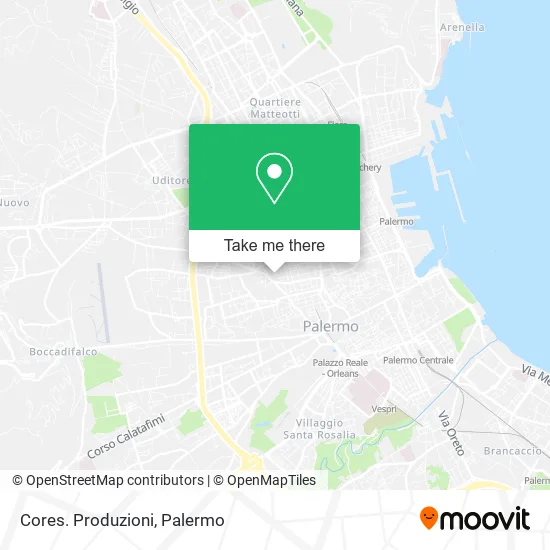 Cores. Productions map