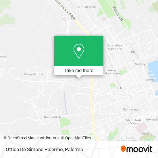 Ottica De Simone Palermo map