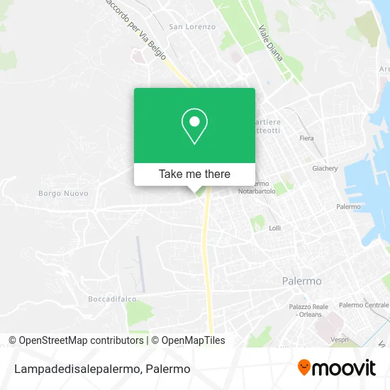 Lampadedisalepalermo map