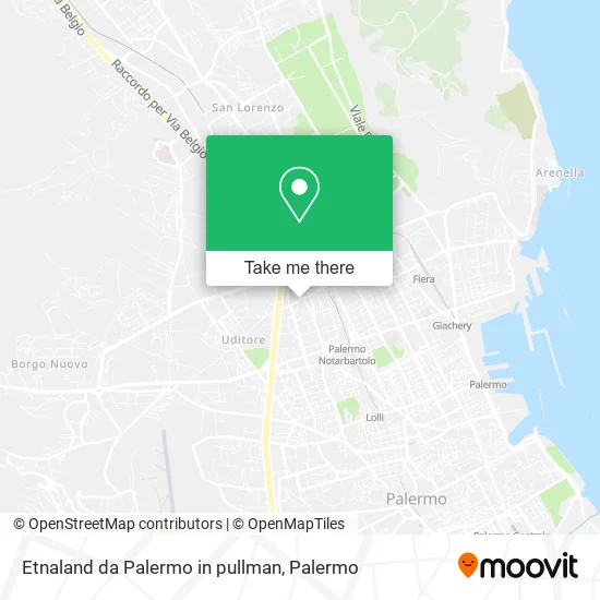 Etnaland da Palermo in pullman map