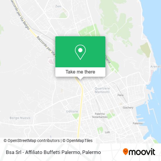 Bsa Srl - Affiliato Buffetti Palermo map