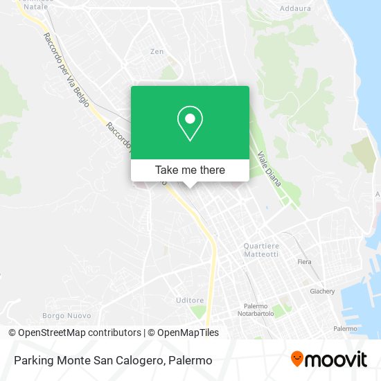 Parking Monte San Calogero map