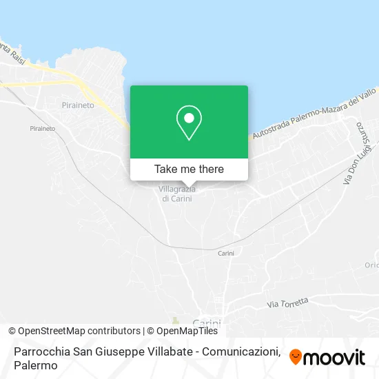 Parrocchia San Giuseppe Villabate - Comunicazioni map