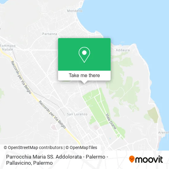 Parrocchia Maria SS. Addolorata - Palermo - Pallavicino map