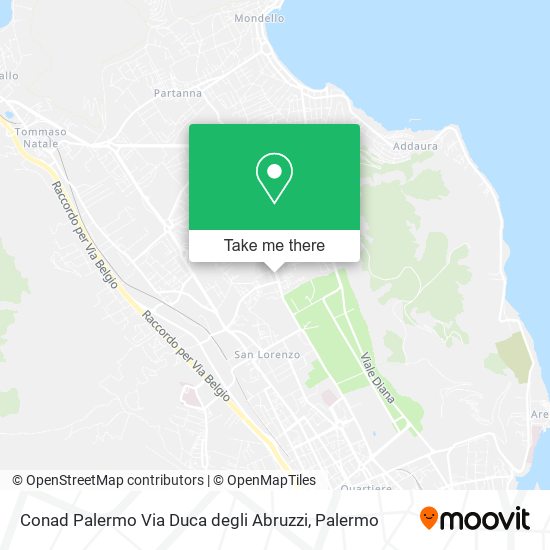 Conad Palermo Via Duca degli Abruzzi map