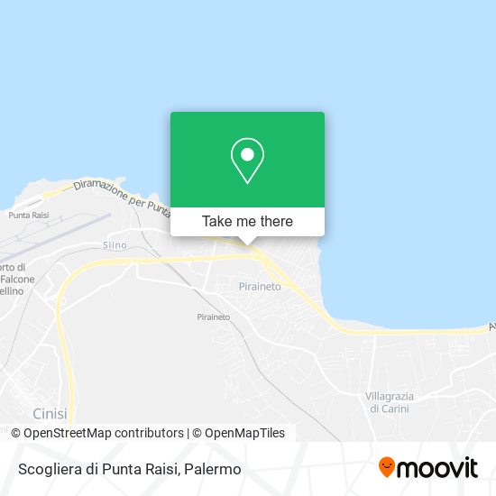 Scogliera di Punta Raisi map