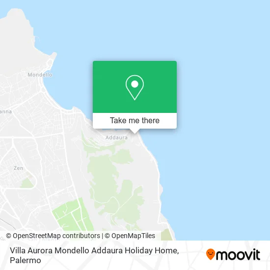 Villa Aurora Mondello Addaura Holiday Home map