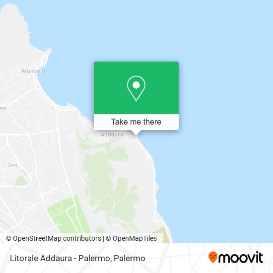 Litorale Addaura - Palermo map