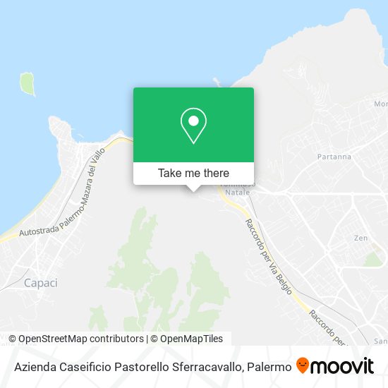 Azienda Caseificio Pastorello Sferracavallo map