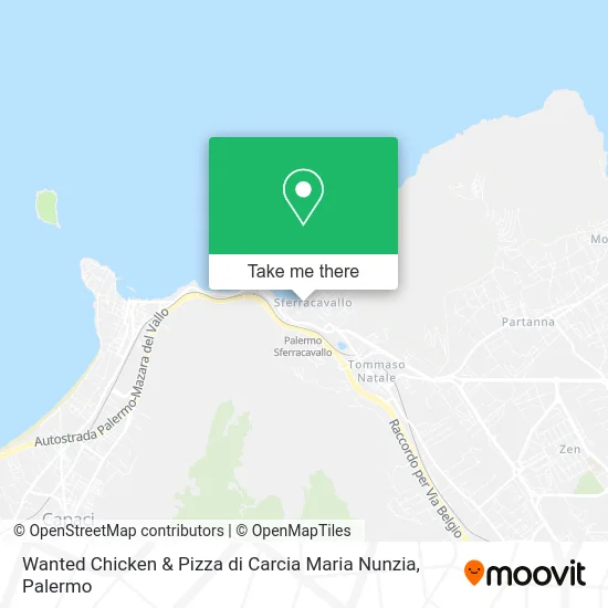 Wanted Chicken & Pizza by Maria Nunzia Carcia map
