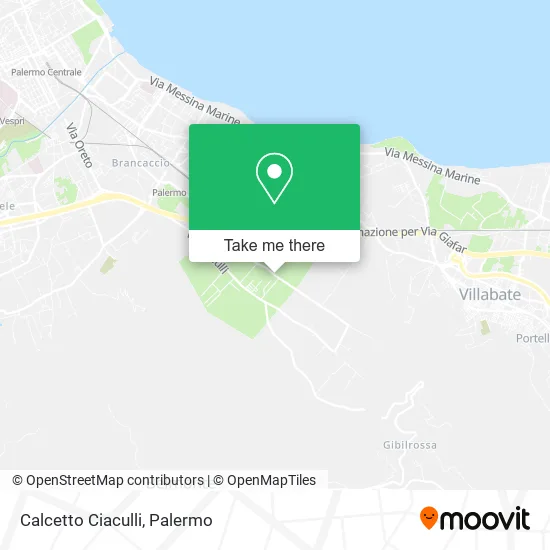 Calcetto Ciaculli map