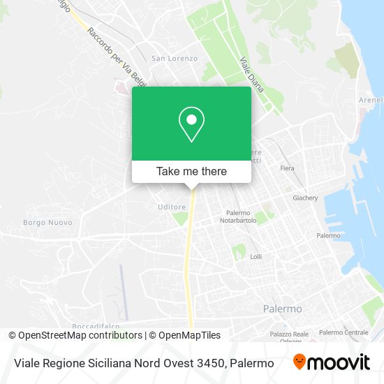 Viale Regione Siciliana Nord Ovest 3450 map
