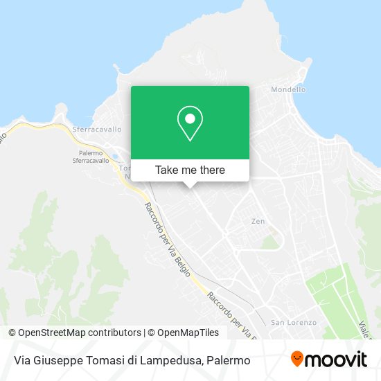 Via Giuseppe Tomasi di Lampedusa map