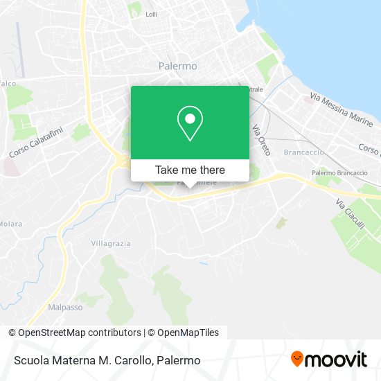 Scuola Materna M. Carollo map