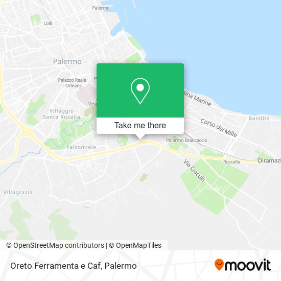 Oreto Ferramenta e Caf map