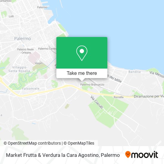 Market Frutta & Verdura la Cara Agostino map