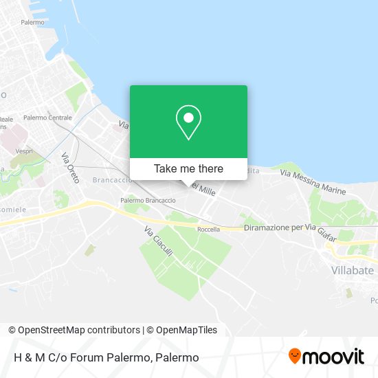 H & M C/o Forum Palermo map