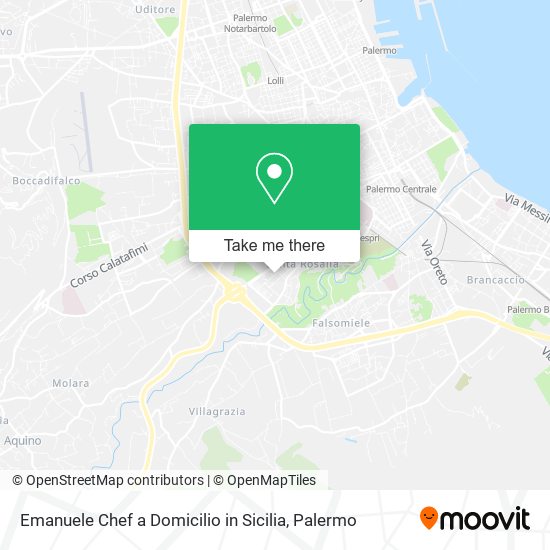 Emanuele Chef a Domicilio in Sicilia map