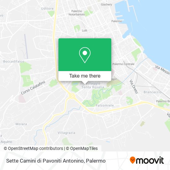 Sette Camini di Pavoniti Antonino map