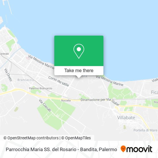 Parrocchia Maria SS. del Rosario - Bandita map