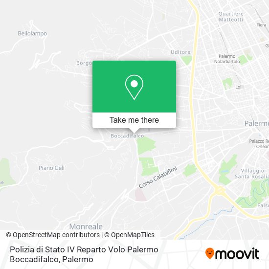 Polizia di Stato IV Reparto Volo Palermo Boccadifalco map