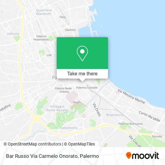 Bar Russo Via Carmelo Onorato map