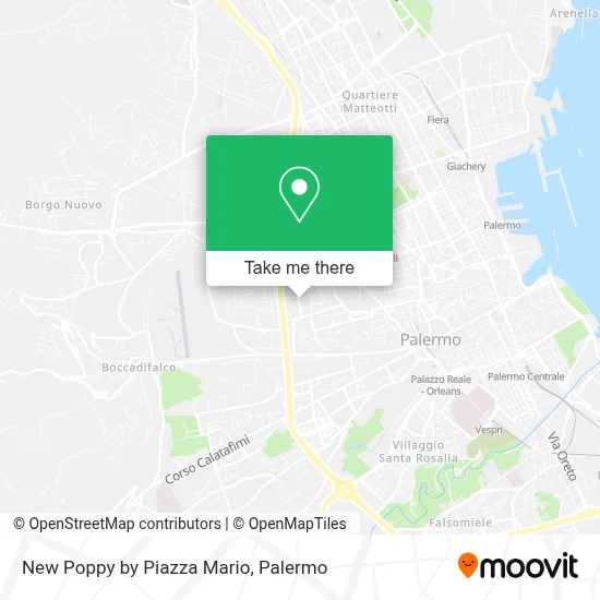 New Poppy by Piazza Mario map