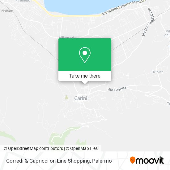 Corredi & Capricci on Line Shopping map