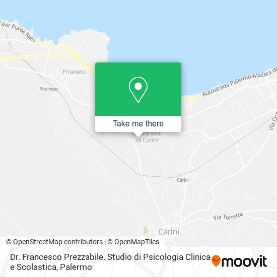 Dr. Francesco Prezzabile. Studio di Psicologia Clinica e Scolastica map