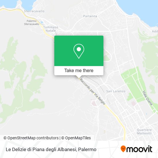 Le Delizie di Piana degli Albanesi map