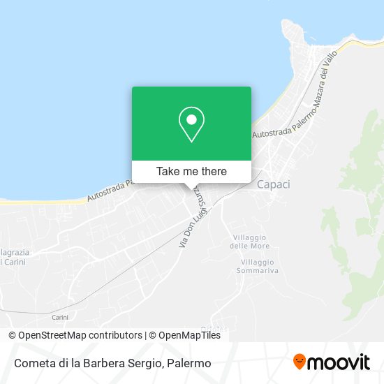 Cometa di la Barbera Sergio map
