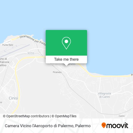 Camera Vicino l'Aeroporto di Palermo map