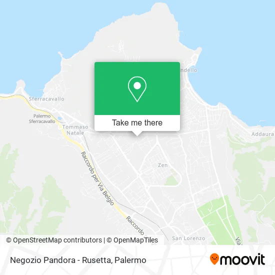 Negozio Pandora - Rusetta map