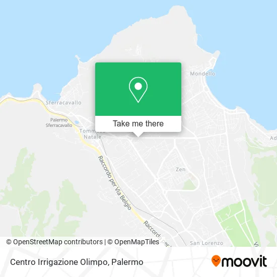 Centro Irrigazione Olimpo map
