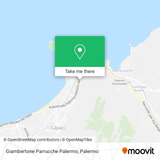 Giambertone Parrucche Palermo map