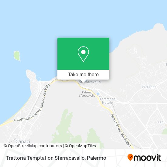 Trattoria Temptation Sferracavallo map