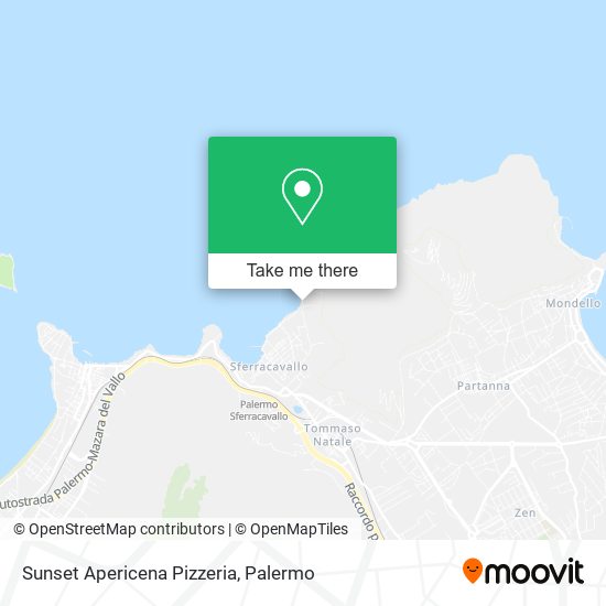 Sunset Apericena Pizzeria map