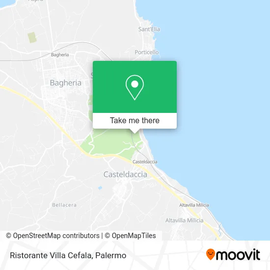 Villa Cefala Restaurant map