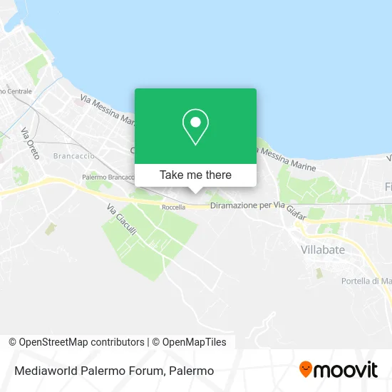 Mediaworld Palermo Forum map