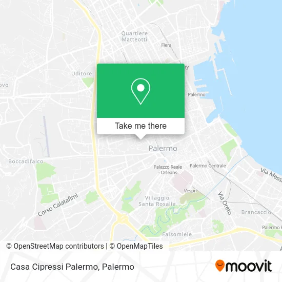Casa Cipressi Palermo map