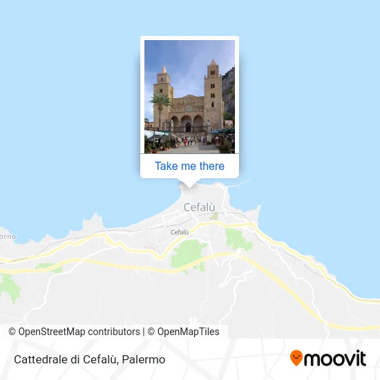 Cathedral of Cefalù map
