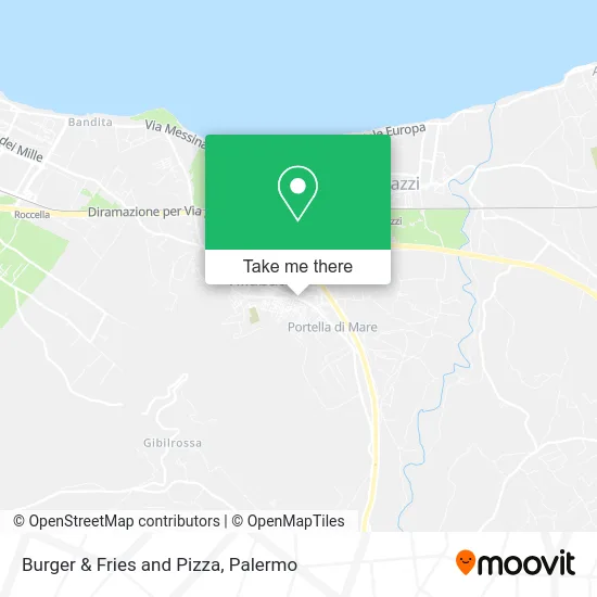 Burger & Fries and Pizza map