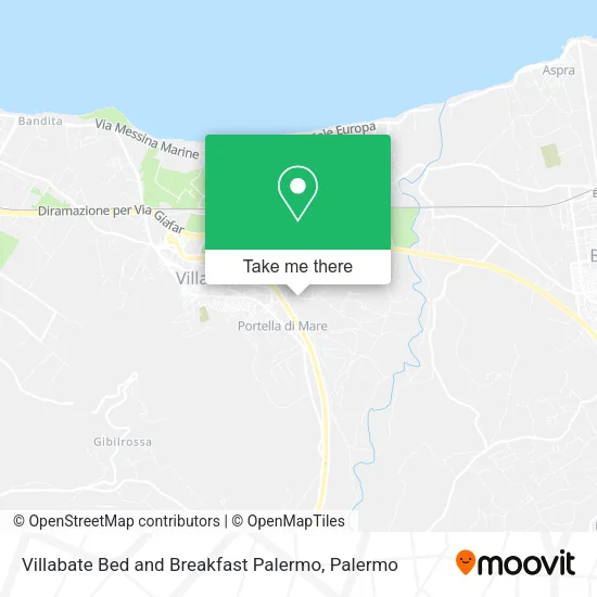 Villabate Bed and Breakfast Palermo map