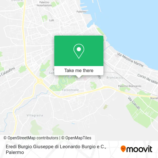 Heirs of Burgio Giuseppe by Leonardo Burgio & C. map