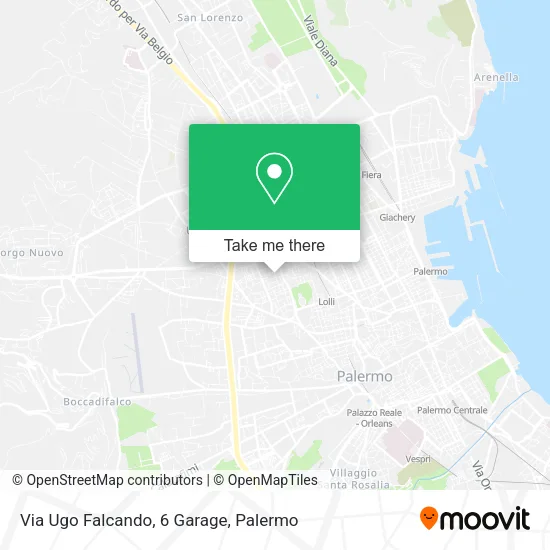 Ugo Falcando Street 6 Garage map