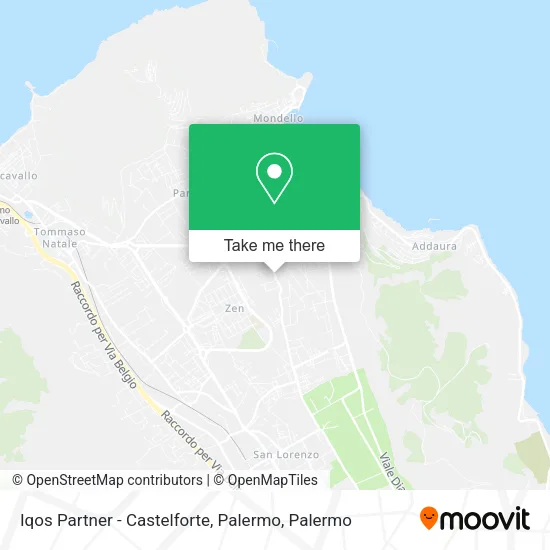 Iqos Partner - Castelforte, Palermo map