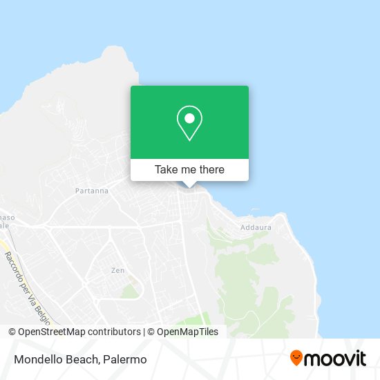 Mondello Beach map
