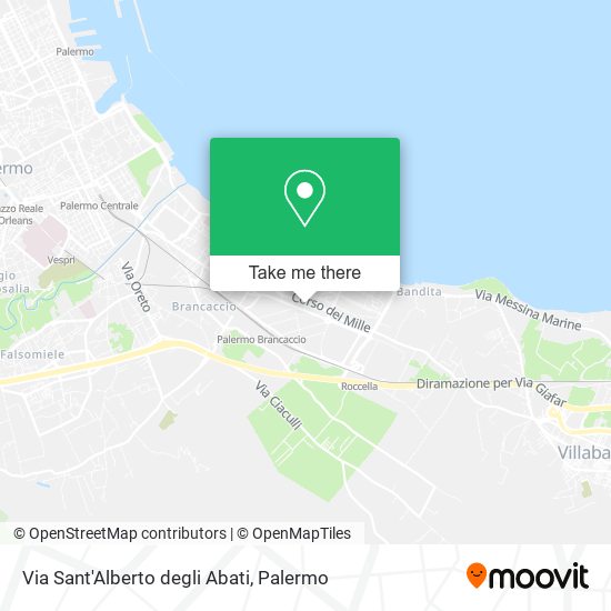 Via Sant'Alberto degli Abati map