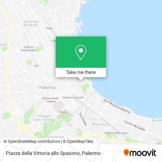 Piazza della Vittoria allo Spasimo map